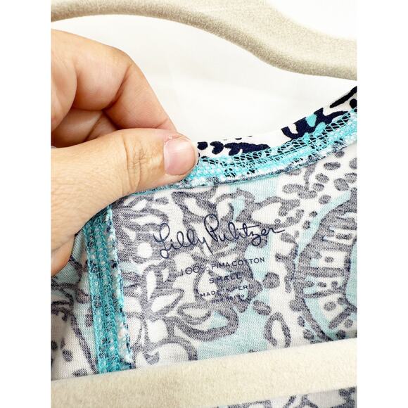 Lilly Pulitzer Blue Floral Juliet Mini Dress Size S - Picture 3 of 6